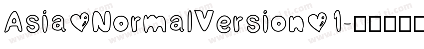 Asia NormalVersion 1字体转换